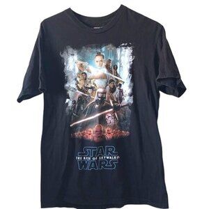 Star Wars The Rise Of Skywalker Graphic Tee Shirt M Mad Engine 100% Cotton Black